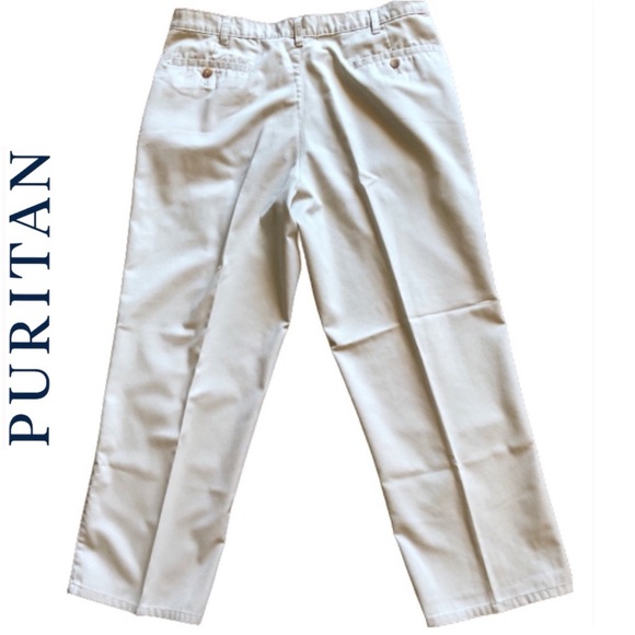 NEW Puritan Men’s Flat Front East Fit Pants Sand Size 36x29 - Picture 3 of 7